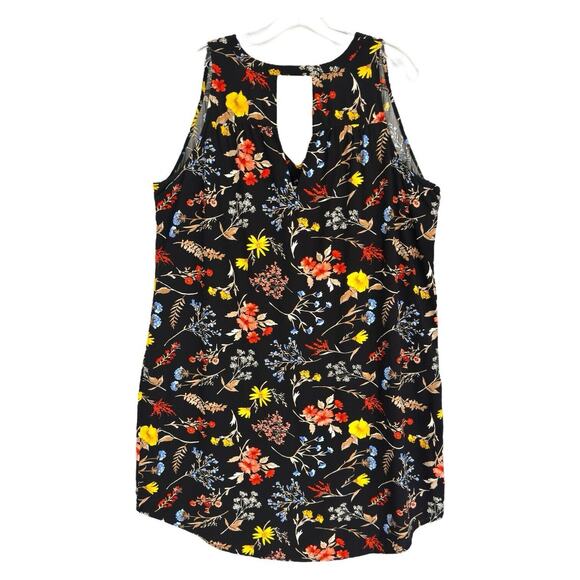 Old Navy Dark Cottage Shift Dress XL Y2K Black Floral Fairy Grunge Flowy - Picture 7 of 13